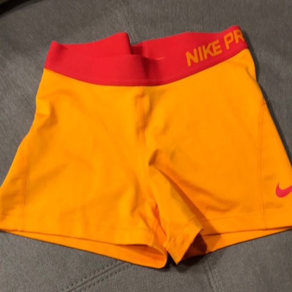 orange volleyball shorts